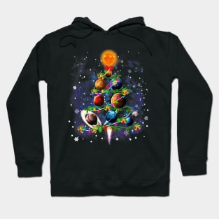 Solar system planets christmas tree gift decor xmas tree Hoodie